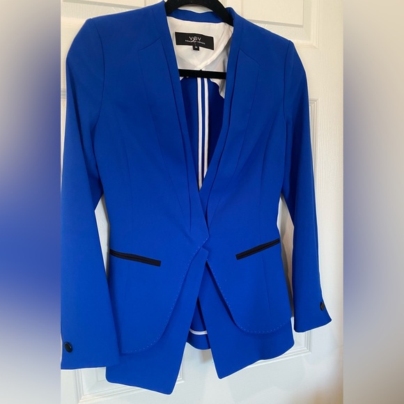 VOV VOICE OF VOICES COBALT BLUE BLAZER NWOT - Picture 3 of 7